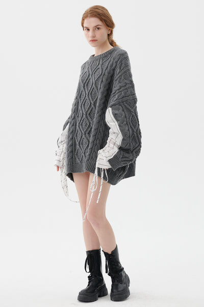 storets.com Sadie Shirt Combo Knit Pullover