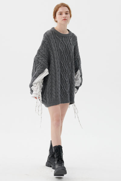 storets.com Sadie Shirt Combo Knit Pullover
