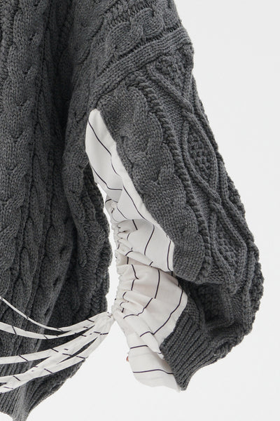 storets.com Sadie Shirt Combo Knit Pullover