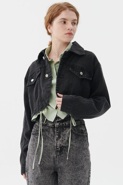 storets.com Lindsey Denim Cropped Jacket