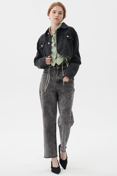 storets.com Lindsey Denim Cropped Jacket