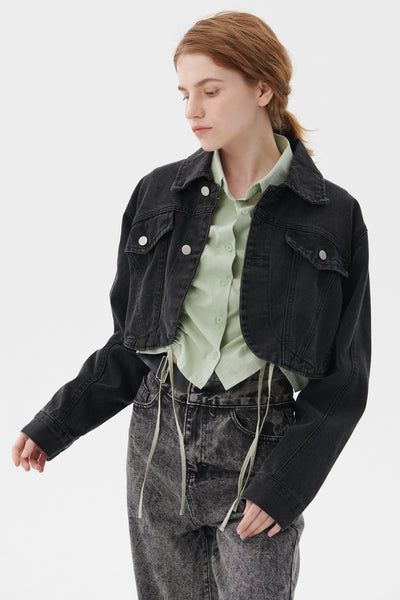 storets.com Lindsey Denim Cropped Jacket