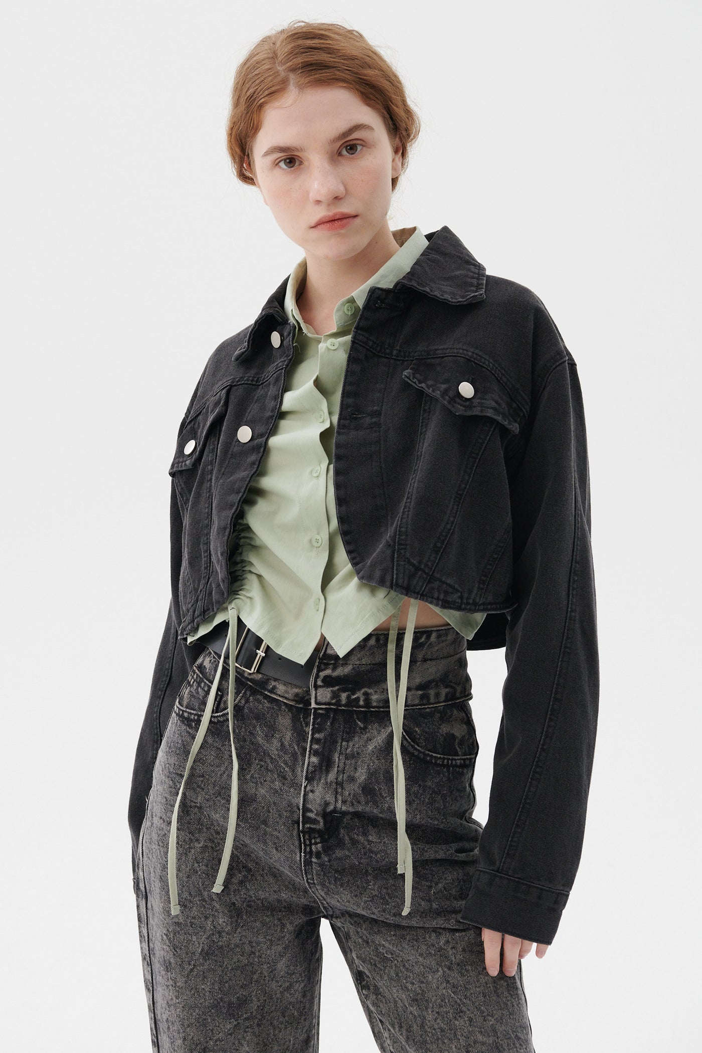 storets.com Lindsey Denim Cropped Jacket