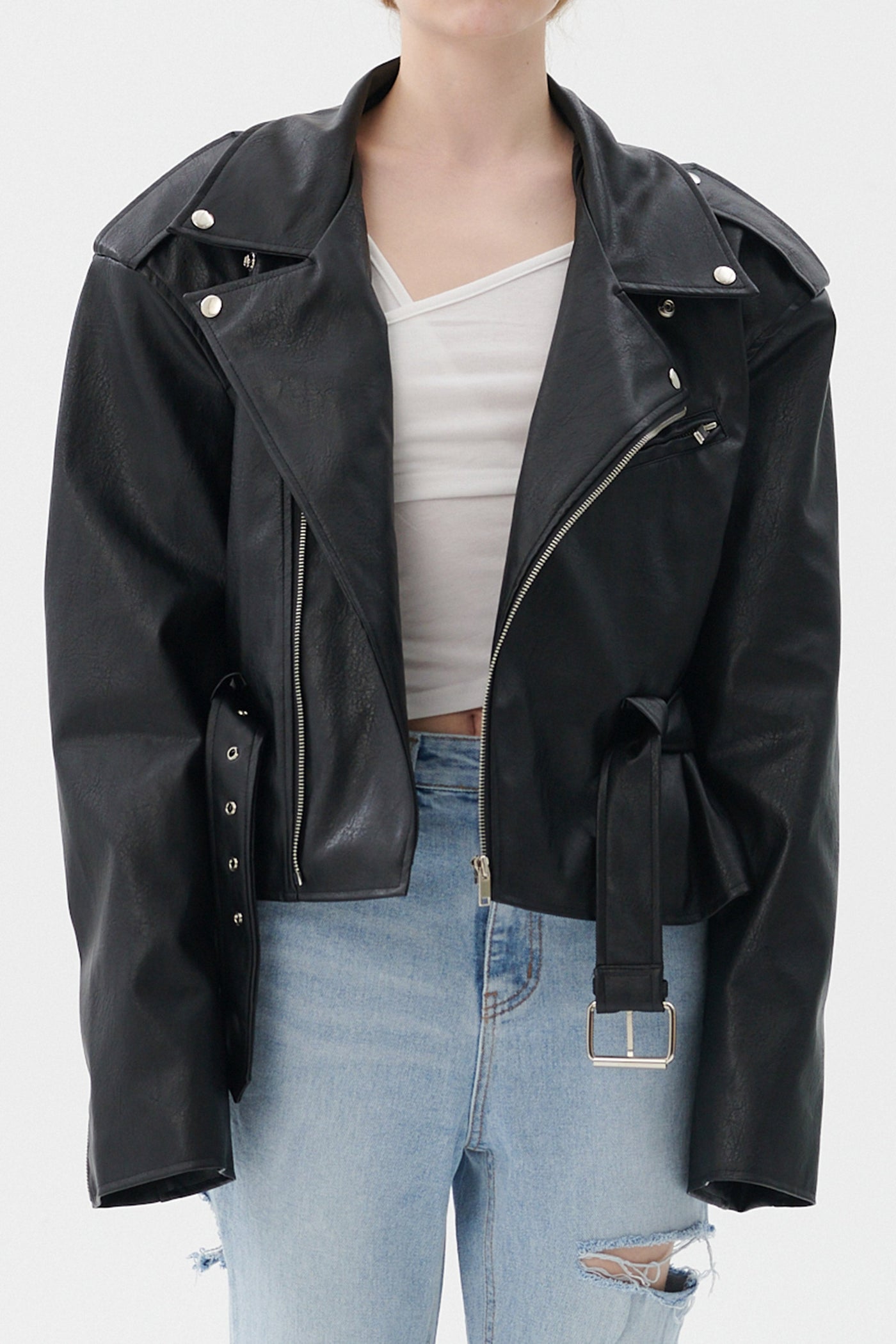 storets.com Megan Oversized Rider Jacket