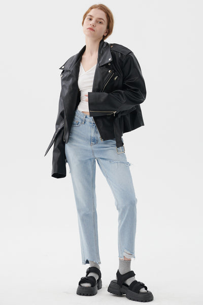 storets.com Megan Oversized Rider Jacket