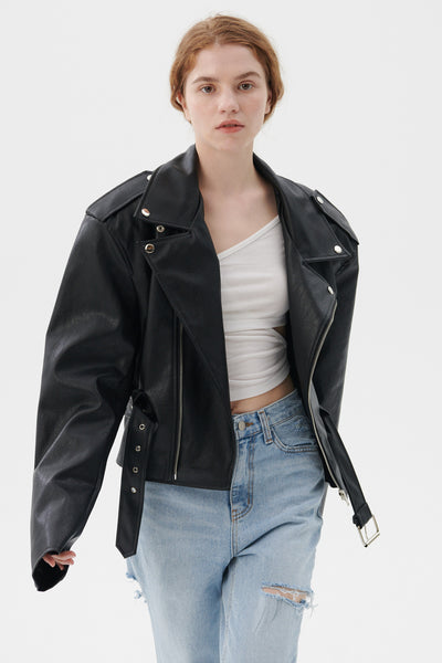 storets.com Megan Oversized Rider Jacket