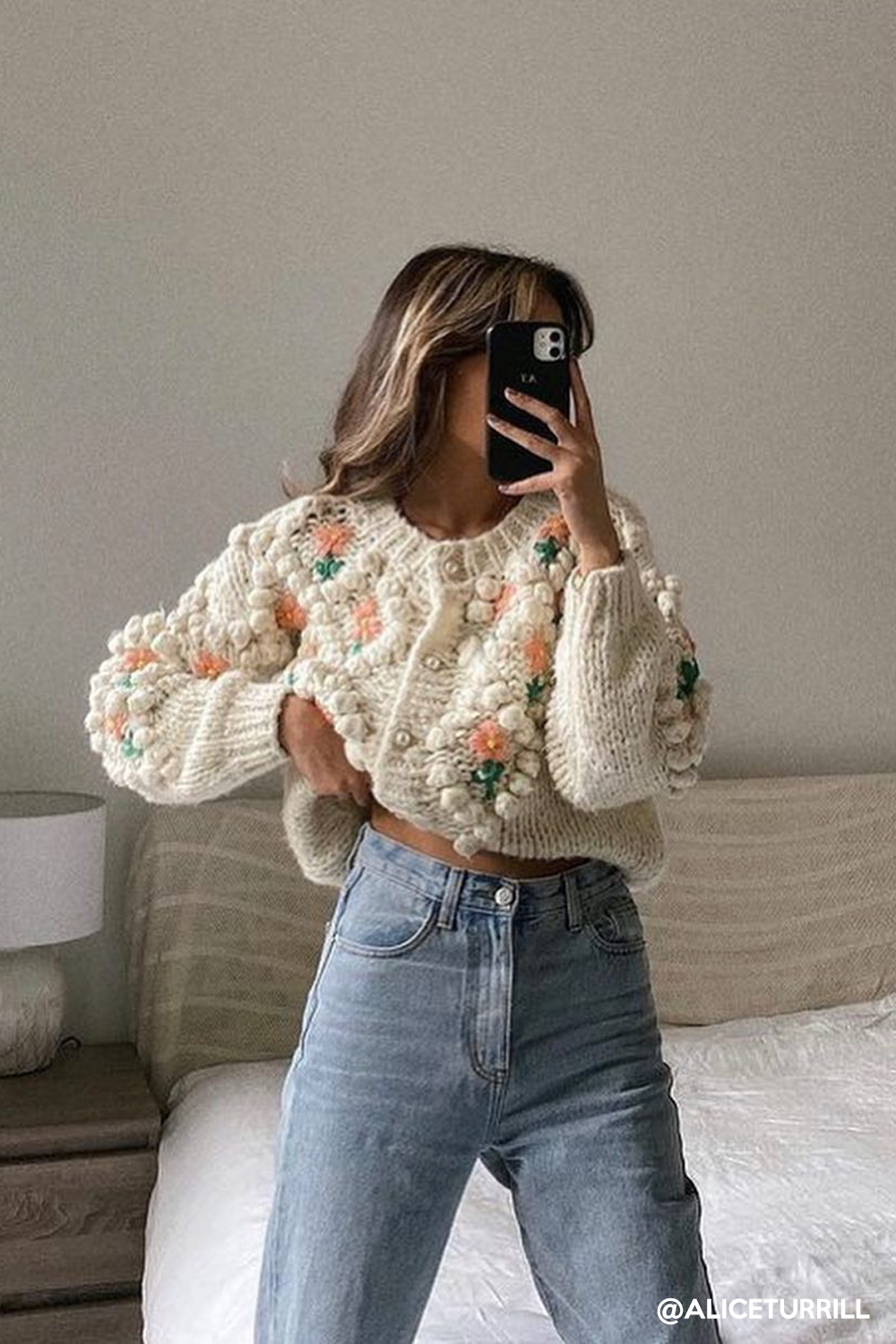 storets.com Lily Floral Embroidered Knit Cardigan