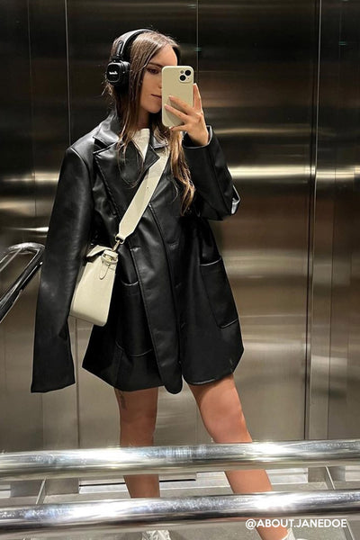 storets.com Peyton Pleather Overfit Blazer