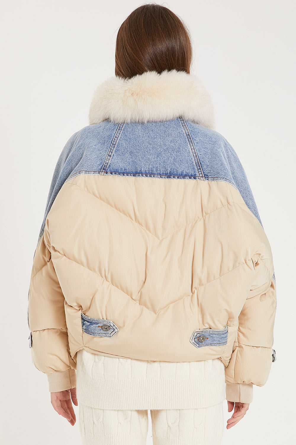 storets.com Karlie Puffer Denim Combo Jacket
