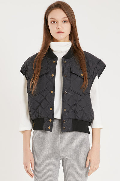 storets.com Tanner Diamond Quilted Crop Vest