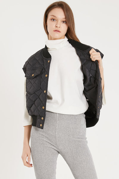 storets.com Tanner Diamond Quilted Crop Vest