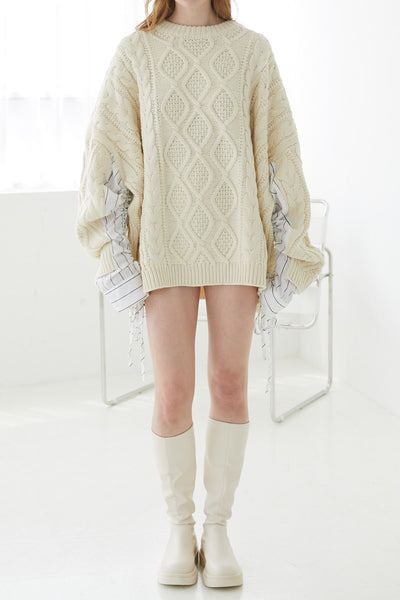 storets.com Sadie Shirt Combo Knit Pullover