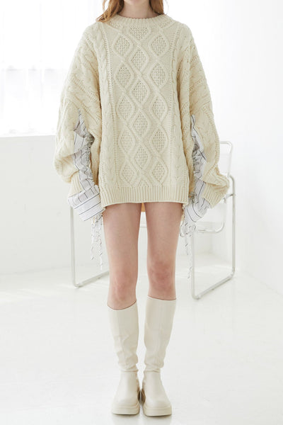 storets.com Sadie Shirt Combo Knit Pullover