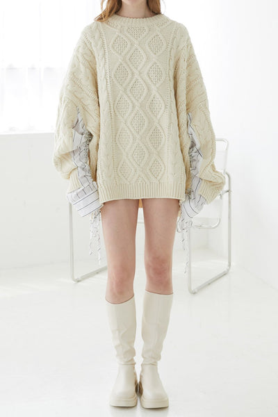 storets.com Sadie Shirt Combo Knit Pullover