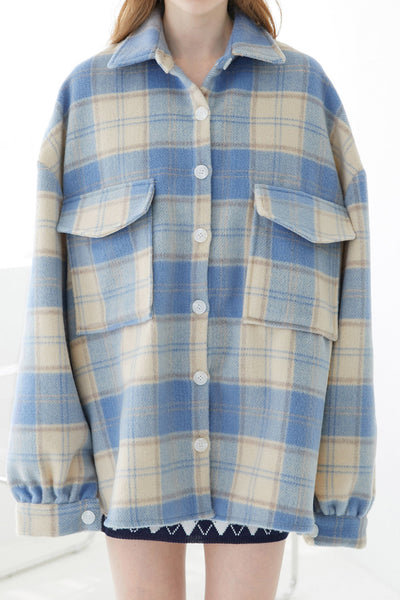 storets.com Lydia Oversized Shacket in Plaid