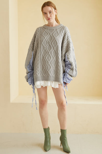 storets.com Sadie Shirt Combo Knit Pullover