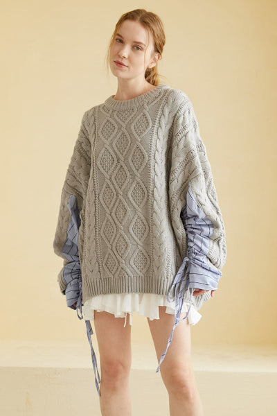 storets.com Sadie Shirt Combo Knit Pullover