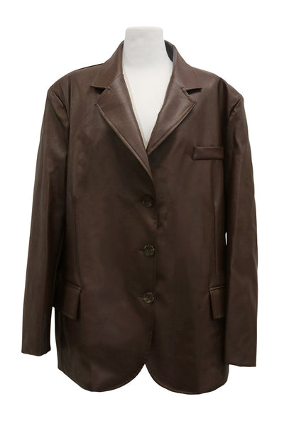 storets.com Joan Faux Leather Oversized Blazer
