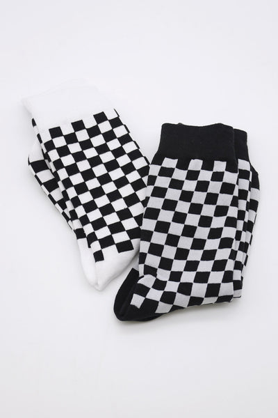 storets.com Monica Checkerboard Socks Set (2pairs)