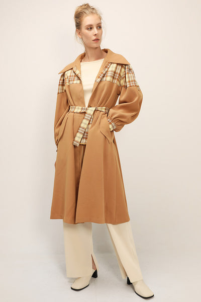 storets.com Sydney Plaid Block Coat w/Belt