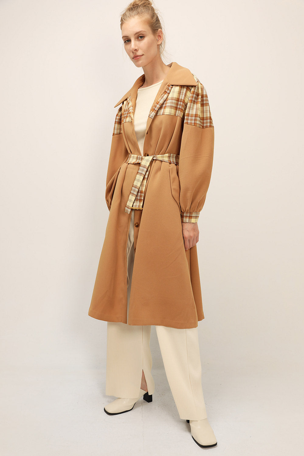 storets.com Sydney Plaid Block Coat w/Belt