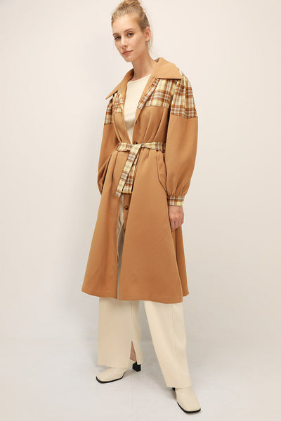 storets.com Sydney Plaid Block Coat w/Belt
