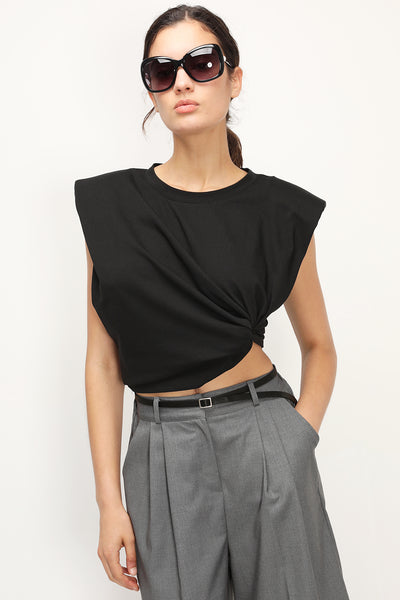 storets.com Elena Padded Shoulder T-shirt