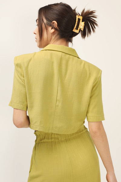 storets.com Blaire Linen Cropped Jacket