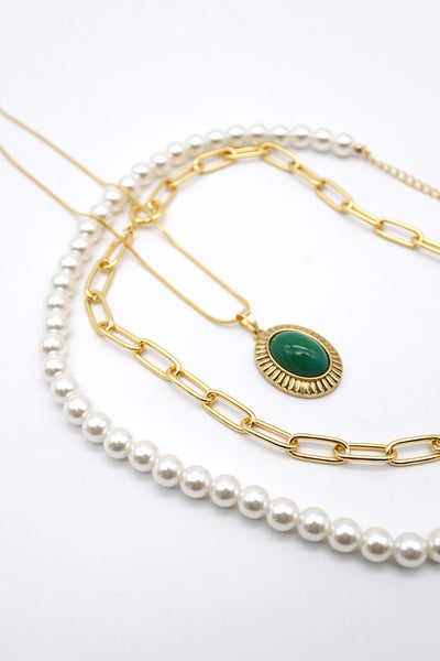 storets.com Aerin Pearl Chain Layered Necklace