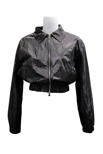 storets.com Sofia Crinkled Bomber Jacket