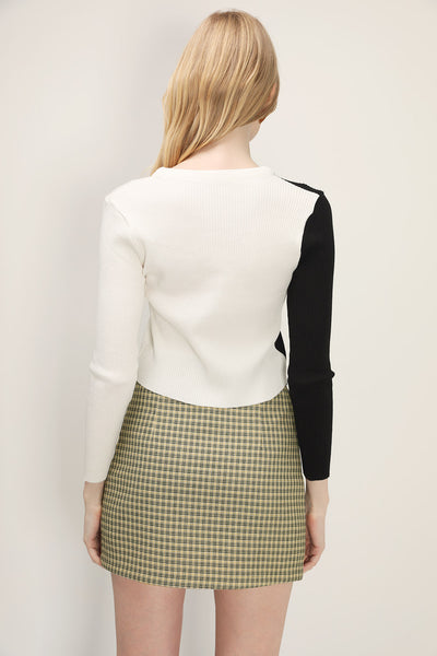 storets.com Eva Color Block Ribbed Cardigan