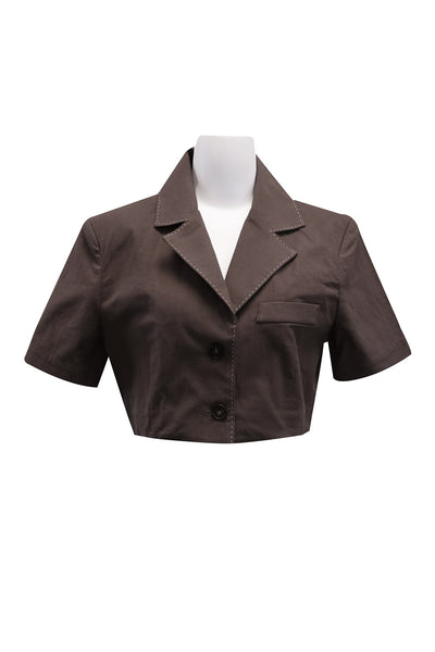 storets.com Tinsley Contrast Stitch Crop Jacket