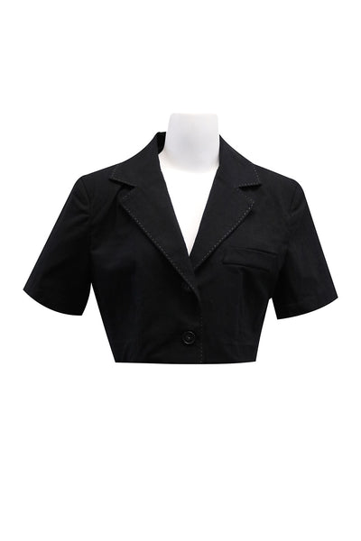 storets.com Tinsley Contrast Stitch Crop Jacket