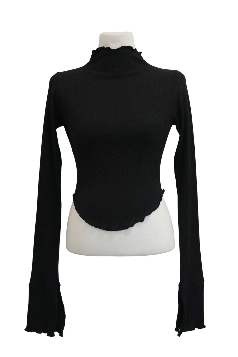 storets.com Pia Lettuce Hem Ribbed Top