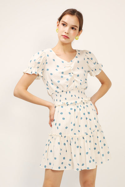 storets.com Kelly Daisy Printed Smocked Top