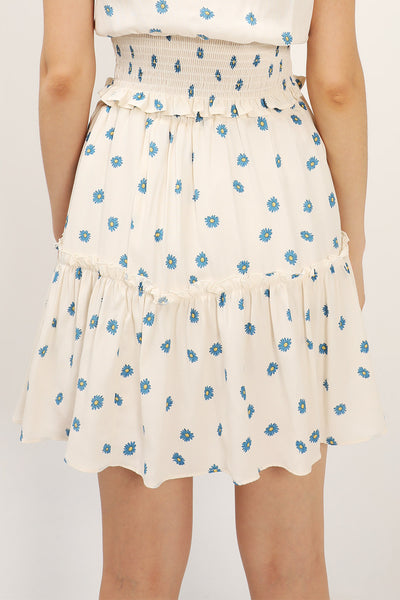 storets.com Kelly Daisy Printed Ruffle Skirt