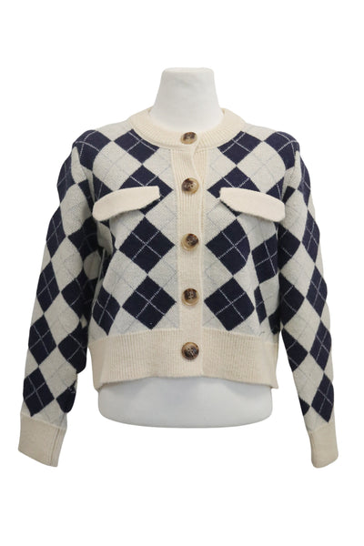 storets.com Daiana Argyle Crop Cardigan