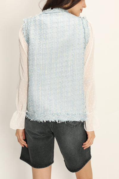 storets.com Rosalee Tweed Sleeveless Jacket