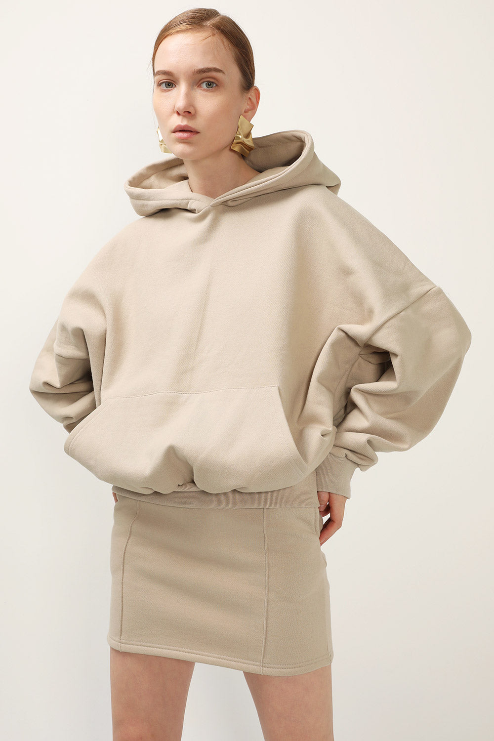 storets.com Aria Sweat Hoodie And Skirt Set