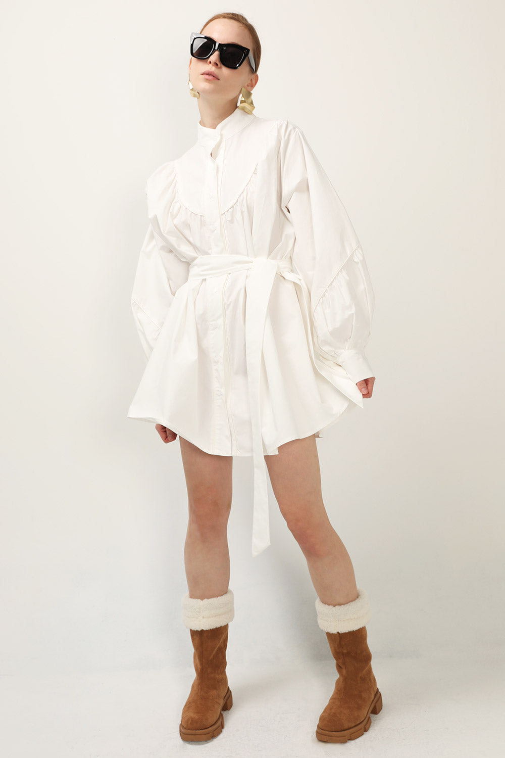 storets.com Tori Piping Detail Shirt Dress