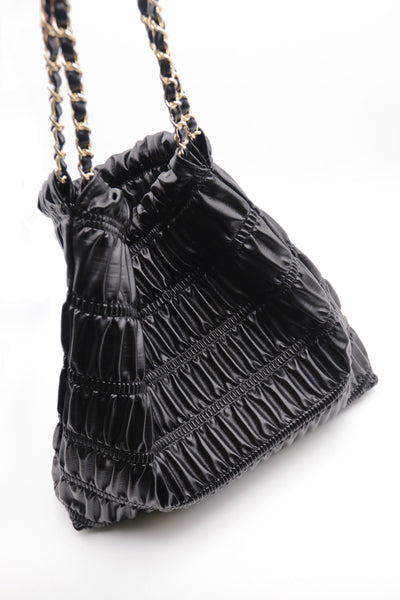 storets.com Faux Leather Plisse Shoulder Bag