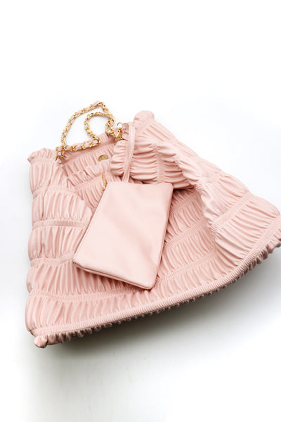 storets.com Faux Leather Plisse Shoulder Bag