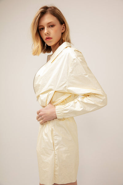 storets.com Sofia Crinkled Bomber Jacket