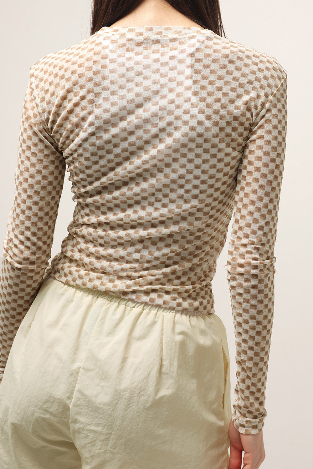 storets.com Kelsey Second-skin Checkered Top