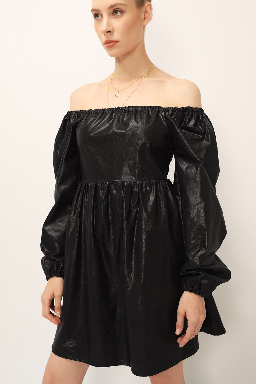 storets.com Joy Coated Babydoll Dress