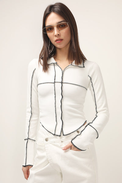 storets.com Rory Contrast Stitch Top
