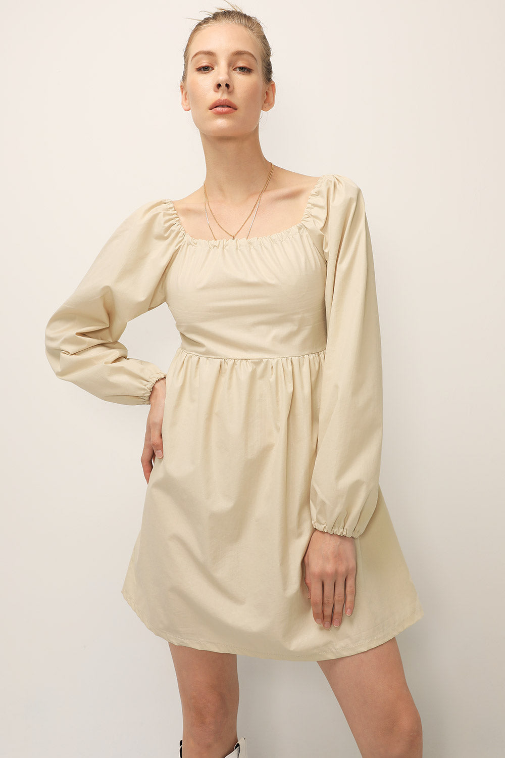 storets.com Joy Coated Babydoll Dress