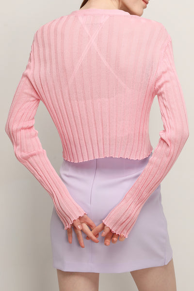 storets.com Ellie See-thru Cropped Cardigan