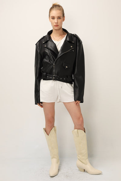storets.com Emma Pleather Rider Jacket