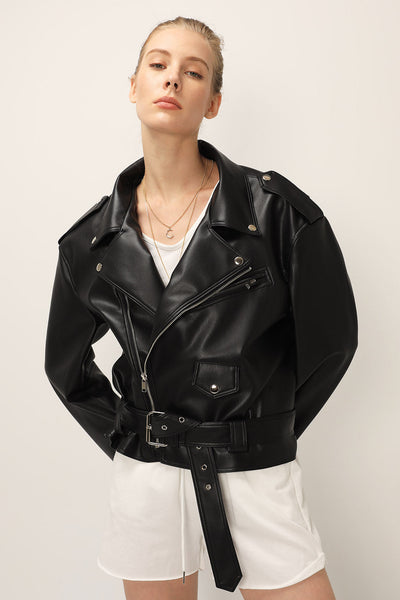 storets.com Emma Pleather Rider Jacket
